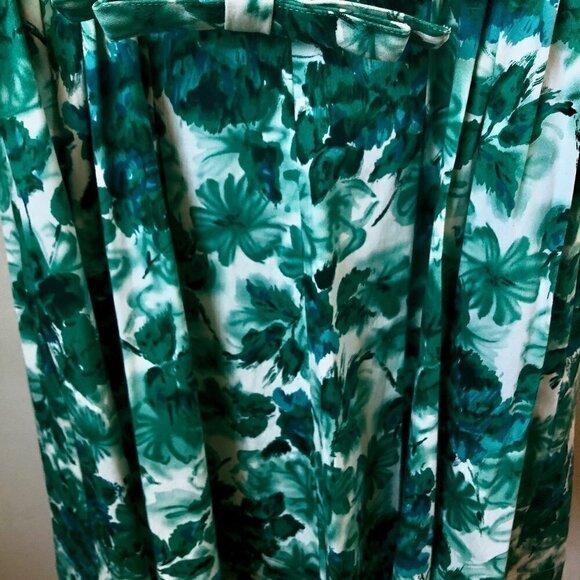 Trashy Diva Jade Green Floral Watercolour Liz Dress Mediterranean Rare Print 4 - Picture 6 of 16